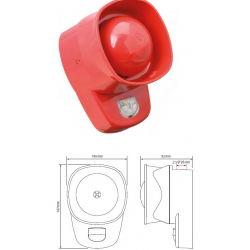 Sygnalizator optyczno-akustyczny Symphoni LX IP33C SYG1/LX-W/RF/R1 8500045FULL-0045X Eaton